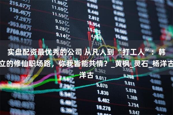 实盘配资最优秀的公司 从凡人到 “打工人”：韩立的修仙职场路，你我皆能共情？_黄枫_灵石_杨洋古